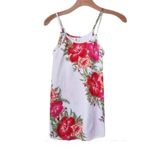 2 For $5 Sale Rima Beachworld White  Floral Top Adjustable  Straps  Large